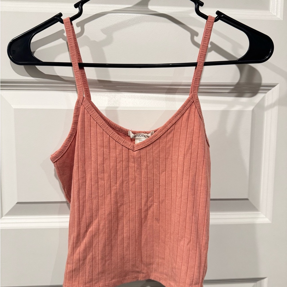 Pink Ribbed Women's Top